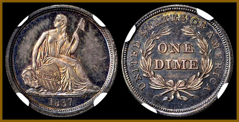1837 Seated Liberty Dime