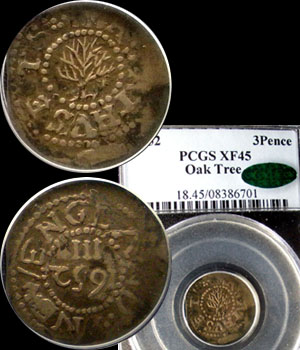 1652 Oak Tree 3 Pence