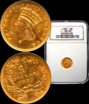 1889 Gold Dollar
