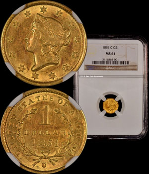1851-C Gold Dollar