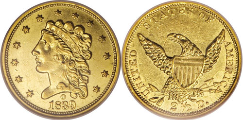 1839-C Quarter Eagle $2.5