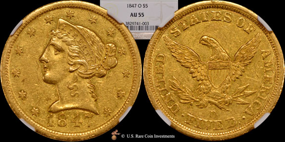 1847-O Half Eagle