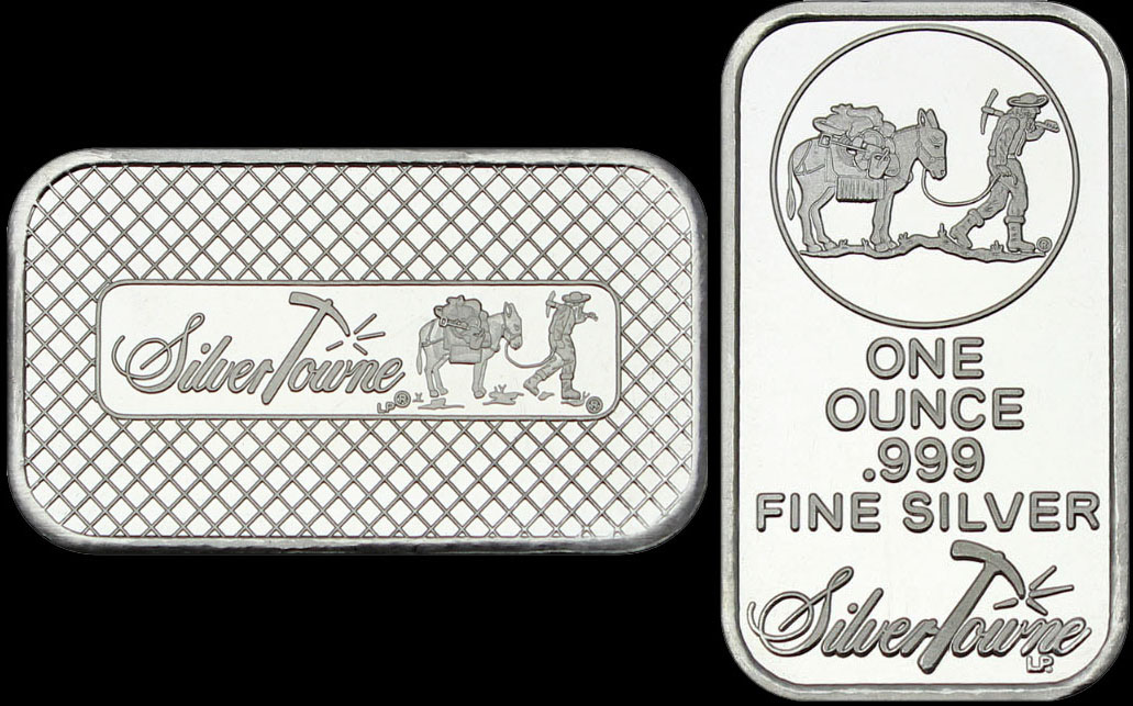 SilverTowne Trademark 1 Ounce .999 Fine Silver Bar