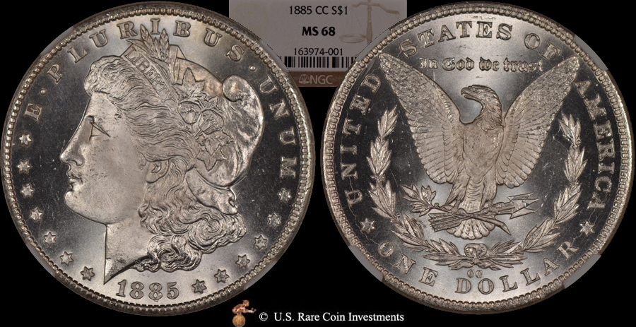 1885-CC Morgan Dollar 1885-CC Morgan S$1 NGC MS68