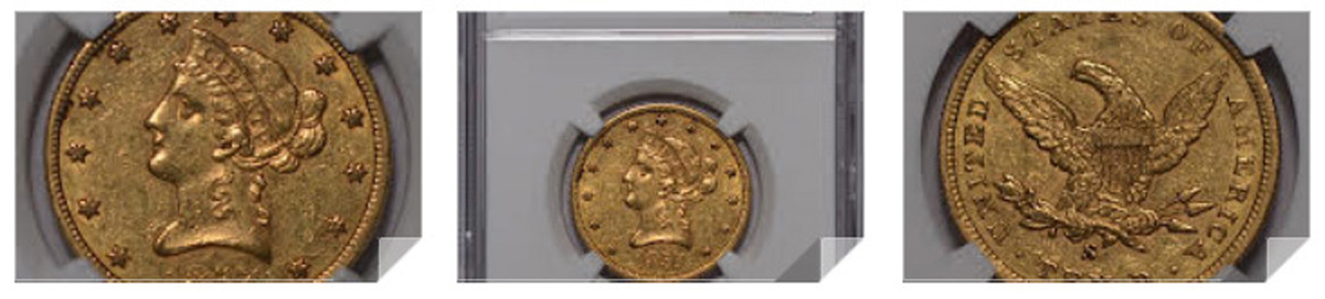 1857-S $10 NGC AU58 Liberty Gold Eagle