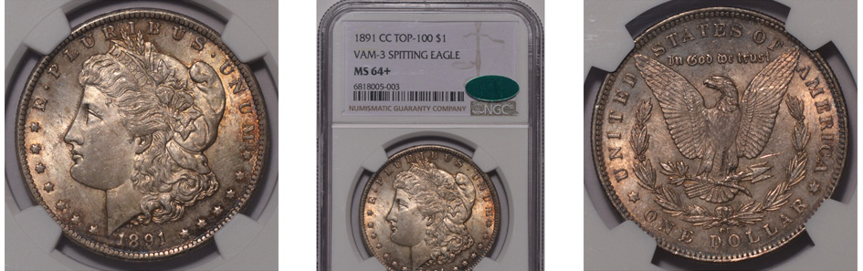 1891-CC Morgan Dollar VAM-3 CAC