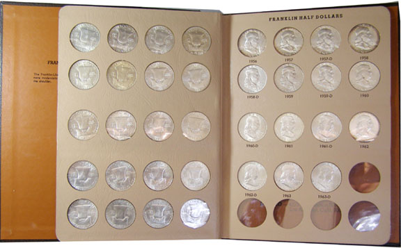 Set of Franklin Half Dollar