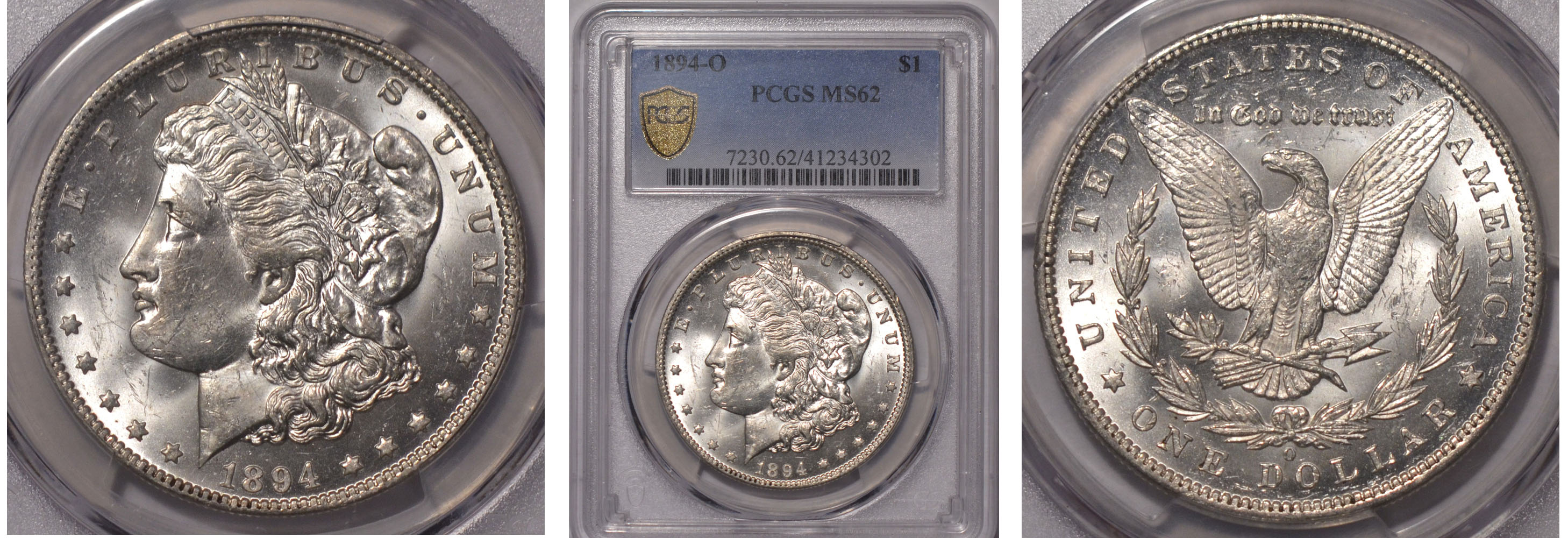 1894-O Morgan Silver Dollar $1 PCGS MS62